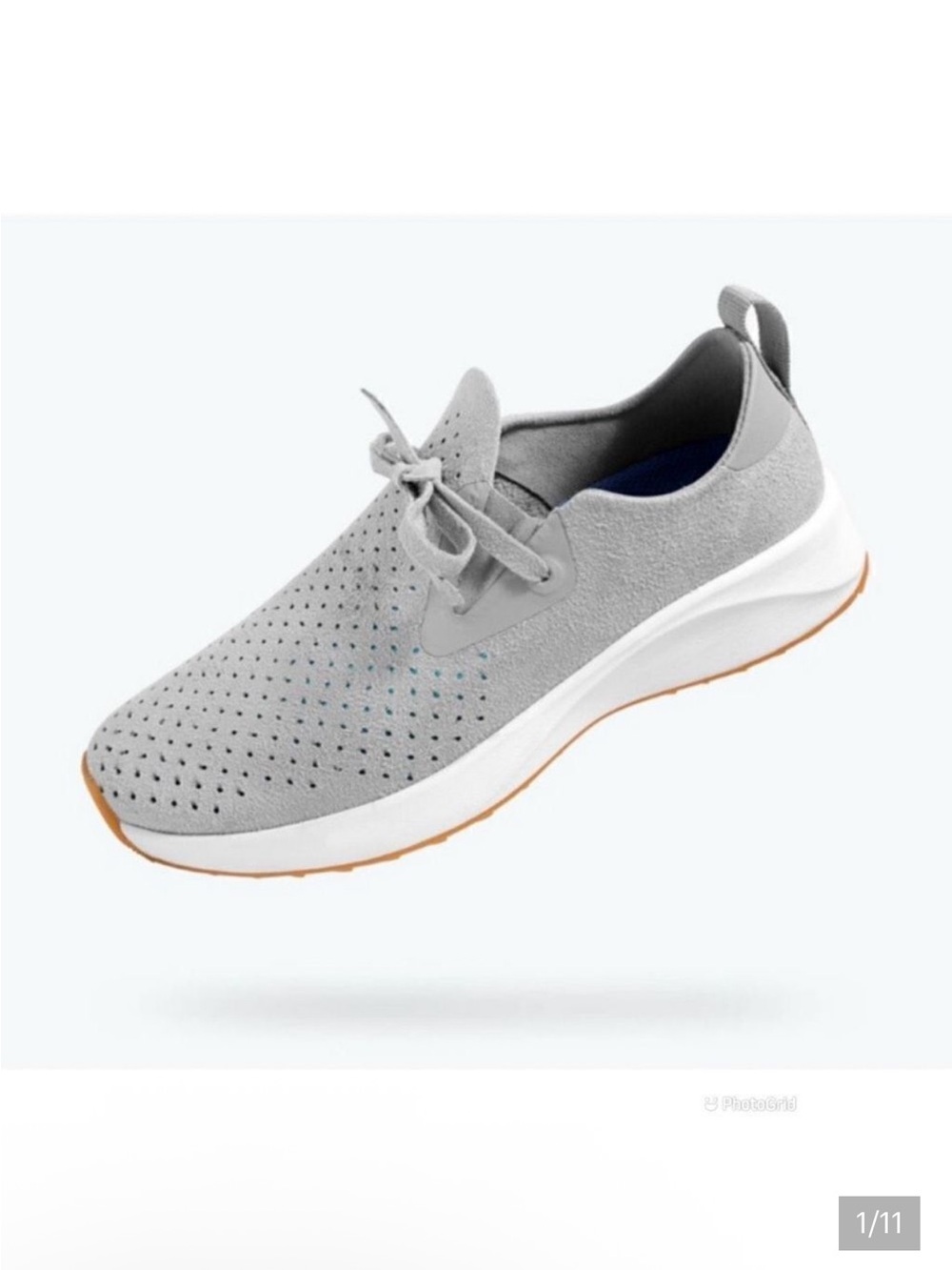 Native Apollo Moc Fashion grey Sneaker Men's Size 9.5 some flaws at top